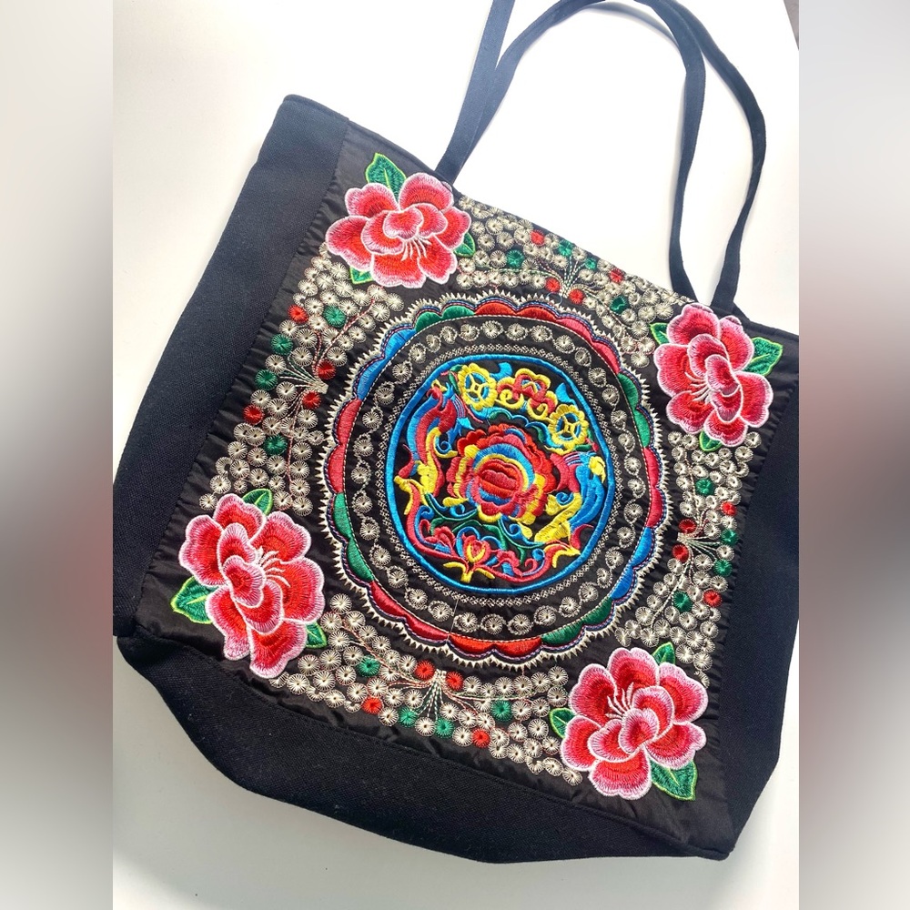 Mexican Embroidered Tote Bag